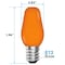 Luxrite C7 LED Orange Light Bulbs for String Lights 0.5W Enclosed Fixture Rated E12 Candelabra Base, 6PK LR21756-6PK - alternate 6